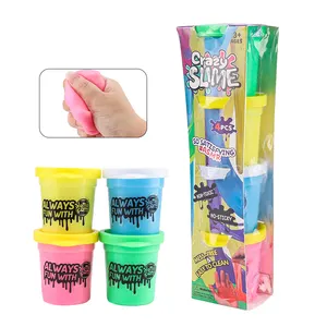 Zhorya 4-farben-schöne Schleim-Hersteller pädagogisches Stiel-Spielzeug DIY-Schleim-Spielzeugkit für Kinder Mädchen Jungen