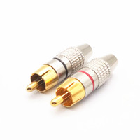 Connecteur Coaxial pour câble Audio et vidéo de verrouillage Rca, plaqué or, câble Rca, pièces, connecteur mâle Lotus
