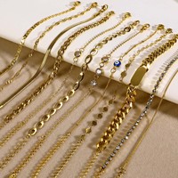 Joyería de Moda, Pulseras Ajustables de Acero Inoxidable con Baño de Oro IP de 18k, Antideslustre, para Mujer