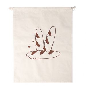 Sacs en lin et coton recyclables avec cordon de serrage, réutilisables et adaptés aux aliments, pour biscuits et pain (vente en gros) - Product Image 3