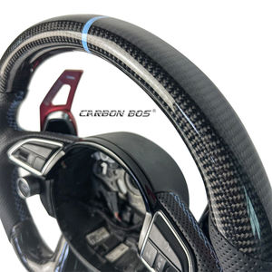 Volant en fibre de carbone forgé directement en usine pour <span class=keywords><strong>Audi</strong></span> <span class=keywords><strong>RS4</strong></span> A4 B8.5 TT 8J A4 B6 4F S8 D4 S4 B8.B9 RS3 8V A6 C6 4F TT <span class=keywords><strong>MK1</strong></span> - Product Image 5