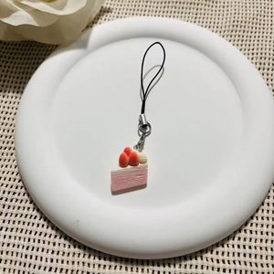 Pendentif gâteau dessin animé mignon en résine, breloque pour sac, cordon de suspension, porte-clés DIY - Product Image 6