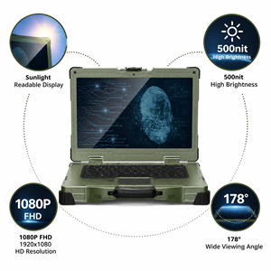 Fully Rugged Laptop Intel Core i9 13th Gen RTX 4060 Dedicated Graphics High Performance Industrial Notebook Sunlight Readable - Product Image 2