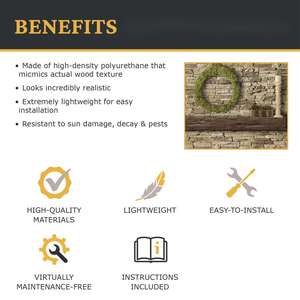 Engh-ensity olyolycanst replace ireemplace antantel <span class=keywords><strong>para</strong></span> nnterior ecor Lightweight Rustic loating Wood EAM con ounounting - Product Image 3