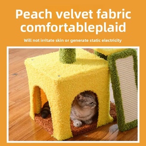 Árbol para Gatos de Grado E0 con Poste Rascador de Sisal Natural, Condominio Acogedor, Percha Estable, OEM, Personalizado, Venta al por Mayor - Product Image 2
