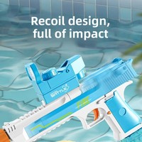 Pistolet à eau électrique transfrontalier Desert Eagle en plastique, jouet pour enfants, pistolet à eau d'été à grande capacité avec système de tir manuel intégré