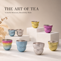 Tasse en titane en forme de gourde avec finition cristal colorée pour thé, café, bureau – Logo personnalisé, vente en gros pour marque privée et en vrac
