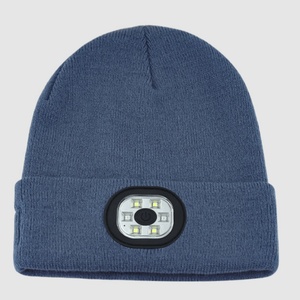 Casquette en gros avec lumière USB rechargeable 4 LED avec écouteurs sans fil pour homme, mari, adolescent, noir - Product Image 5