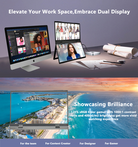 Triple Portable <strong>Monitor</strong> OEM 18.5 Inch <strong>Folding</strong> 1080P Screen Dual <strong>Monitor</strong> Laptop Type-C USB HD Stand Gaming <strong>Monitor</strong> - Product Image 6
