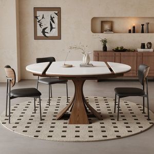 <span class=keywords><strong>Table</strong></span> à <span class=keywords><strong>manger</strong></span> minimaliste au design <span class=keywords><strong>tendance</strong></span>, résistante aux taches, avec quatre chaises, meubles vintage pour appartement - Product Image 2