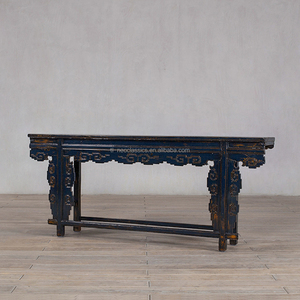 Mesa de Altar Longa de Madeira Sólida Reciclada Vintage, Mobiliário Antigo de Luxo Chinês para Uso em Casa ou Villa - Product Image 4