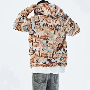 Sudadera con capucha y cremallera para hombre con estampado integral estilo <span class=keywords><strong>Wild</strong></span> <span class=keywords><strong>West</strong></span>, personalizable por el fabricante, venta al por mayor - Product Image 4