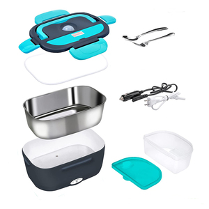 Chauffe-plat portable, boîte à <span class=keywords><strong>lunch</strong></span> thermique <span class=keywords><strong>chauffante</strong></span>, chauffe-plat électrique pour voiture, camion, maison, bureau - Product Image 1