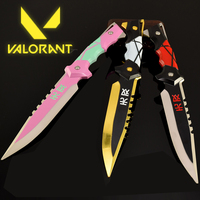 Couteau tactique VALORANT 28CM alliage restauré modèle gaine en cuir artefact militaire collecteur cadeau répliques COSplaying accessoire couteau