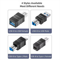 USB-B 3.0 5Gbps profesional Transmisi Data adaptor USB-B pengisian cepat ke konverter tipe-c konektor Printer kotak HDD