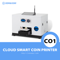 Pencetak Inkjet UV kontrol seluler Online kustom untuk aplikasi H5 koin emas Printer UV gambar DIY untuk koin