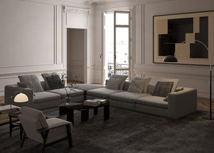 कमरे में रहने वाले फर्नीचर बड़ा एल-आकार विस्तारित कोच सोफे सेट फर्नीचर 3 5 7 सीटों वाले सोफा सेट अनुभागीय सोफे तुर्क के साथ - Product Image 2