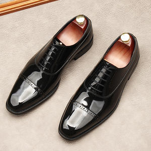 Chaussures Oxford habillées pour hommes en cuir véritable faites à la main, style rétro à bout pointu, tendance 2025 - Product Image 1