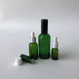 Botella <span class=keywords><strong>de</strong></span> Vidrio Verde <span class=keywords><strong>de</strong></span> <span class=keywords><strong>30</strong></span> ml con Gotero Europeo y <span class=keywords><strong>Cesta</strong></span> <span class=keywords><strong>de</strong></span> Flores, Pipeta Dorada para Aceite Facial y Sérum - Product Image 5