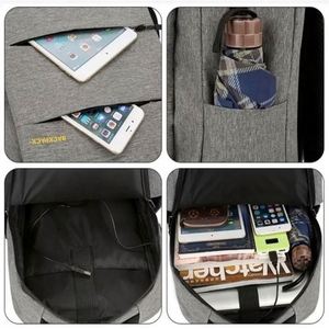 Mochila para Portátil Oxford de Gran Capacidad, 3 Piezas/Juego, 17 Pulgadas, Impermeable, USB, 24L, Marco Externo Desmontable, Unisex, para Negocios - Product Image 6