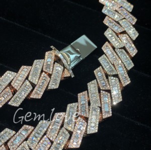 Nueva cadena cubana de oro de 18 quilates para hombres, diamantes de corte radiante cultivados en laboratorio certificados por IGI, adecuados para ocasiones de negocios - Product Image 3