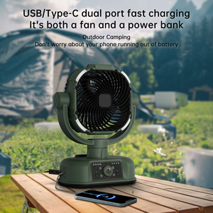 Portable Rechargeable 20000mAh LED Light Table Ventilateur Powerbank pour Camping et Utilisation en voiture en plein air avec plusieurs ventilateurs et Ventiladores - Product Image 5