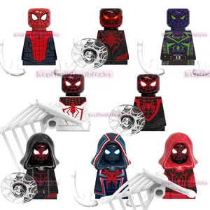 G0120 Superhelden Film Spider Miles Morales 2099 Anzug Ende Classic Crimson Cowl Anzug Mann Mini Bricks Baustein Figur Spielzeug