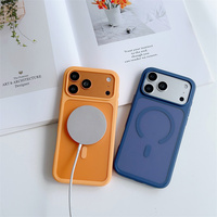 Coque magnétique effet peau mate antichoc en PC rigide pour iPhone 17 17E Air 16 16E 15 14 Plus 13 12 Pro Max