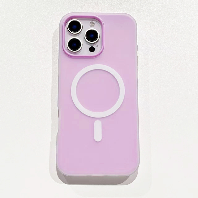 HEYBINGO 2-in-1 Jelly Skin Feeling Magnetic Wireless Charge Shockproof 360 Protection Phone Case for
