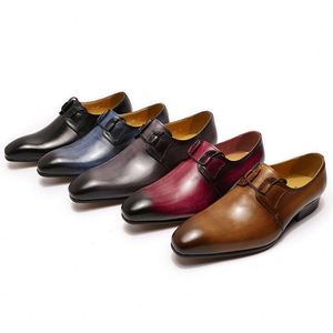 Men's Retro Kangaroo-Inspired Japanese Low-Top Office Career Lightweight Anti-Slip Breathable Patchwork Loafers Pointed <b>Toe</b> - Product Image 2