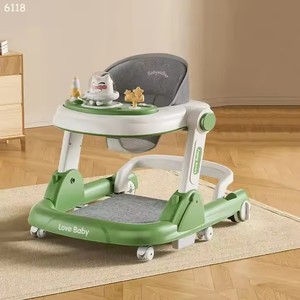Andador Plegable para Bebés <span class=keywords><strong>con</strong></span> Luces Musicales, Juguete Educativo para Sentarse y Ponerse de Pie, Andador <span class=keywords><strong>con</strong></span> Ruedas y Asiento para Niños - Product Image 1