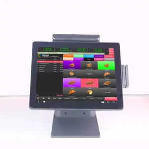 Günstige Produkt15 Zoll kapazitive Touchscreen Desktop Registrier kasse Terminal Maschine In Android/Win mit Thermo empfangs drucker