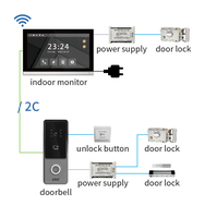 Sistema de Videoportero de 2 Cables, 1080P, WiFi, Tuya Smart, con Monitor Táctil de 10 Pulgadas