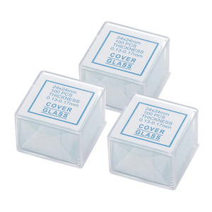 مستهلكات مختبرات علم الأمراض: أغطية زجاجية للميكروسكوب بأحجام مختلفة 24×24 ملم للاستخدام مرة واحدة - Product Image 1