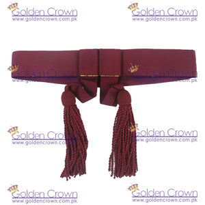 ผ้าคาดเอวสีแดงเข้มเมทัลลิกสำหรับงานพิธีการ ใช้สำหรับเสื้อผ้าและของตกแต่งบ้าน ขนาดสั่งทำได้ - Product Image 3