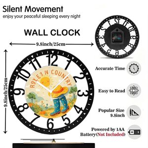 Horloge ronde en fer de 25 cm avec un motif de croix de <span class=keywords><strong>pharmacie</strong></span> vintage découpé - Product Image 2