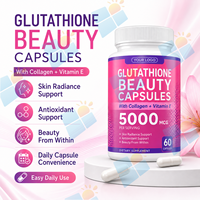 Capsules de collagène au glutathion sous marque privée, supplément de beauté antioxydant à la vitamine E, 60 unités, formule personnalisée OEM, fournisseur