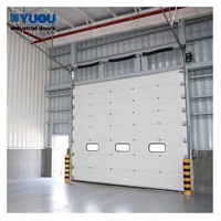 Puertas seccionales automáticas con ventanas, excelente seguridad, elevación estándar, alta y vertical