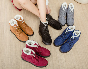 Vente flash - Bottes d'hiver pour femmes, chaussures chaudes, bottes courtes, talons plats, chaussures en coton pour femmes - Product Image 3