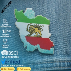 Spilla Personalizzata con Mappa dell'Iran, Distintivo in Metallo Smaltato, Leone, <span class=keywords><strong>Sole</strong></span>, Bandiera della Persia, Regalo, Souvenir, Collezione, Promozione - Product Image 1
