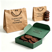 Boîtes d'emballage pour boulangerie en carton ondulé personnalisées, impression couleur intégrale, emballage alimentaire de qualité supérieure, boîte à biscuits personnalisée