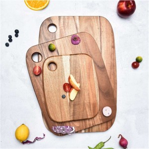 Tabla de Cortar de Madera de Acacia, Rectangular, Sólida, Gruesa, Antibacteriana, para Cocina, para Cortar Frutas - Product Image 1