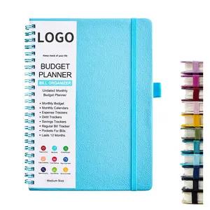 Grosir kulit Pu hadiah khusus jurnal sekolah bisnis lucu Notebook Logo sesuai pesanan A5 Pu Notebook Spiral