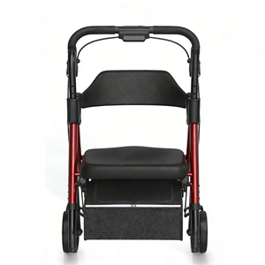 Capacité de navigation <span class=keywords><strong>tout</strong></span>-<span class=keywords><strong>terrain</strong></span> Mateside Déambulateur pliable à <span class=keywords><strong>4</strong></span> <span class=keywords><strong>roues</strong></span> Marcheur léger et durable en alliage d'aluminium Déambulateurs - Product Image 1