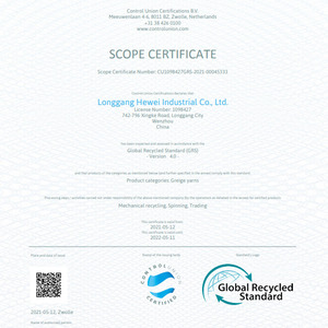 Hilo de Algodón Reciclado Certificado GRS, Hilo Abierto para Guantes, Hilo Tejido Crudo Blanco Nm10/1 4/1 - Product Image 2