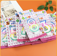 Bunte alles-Gute zum Geburtstag Nummer Kerze Kuchen Dekoration liefert Hochzeits feier Paraffin Wachs Glücks kerzen Großhandel