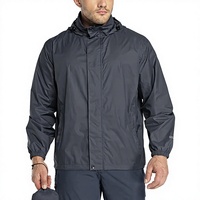 Veste bomber légère imperméable pour homme, 100 % nylon, sportive, pliable, avec capuche, pour le golf, le cyclisme, coupe-vent, imperméable