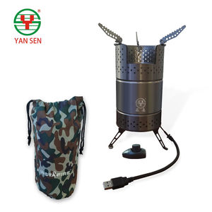 Réchaud à <span class=keywords><strong>bois</strong></span> portable avec ventilateur réglable pour les sports de plein air, l'alpinisme et la pêche - Product Image 3