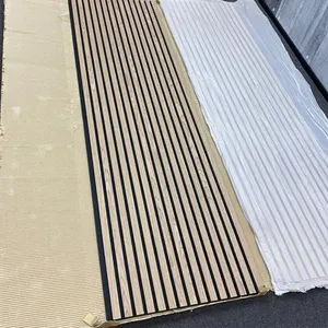 Akupanel Acustic duvar paneli ses yalıtımı geçirmez ahşap Slat akustik Polyester Akupanel panelleri