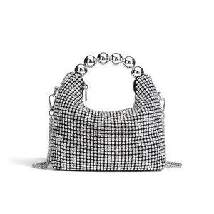 Bolso de Noche Elegante para Mujer Bell, Nuevo Bolso de Mano Brillante con Cuentas, Cadena Cruzada con Pedrería, Bolso de Hombro con Diamantes para un Look Moderno - Product Image 1